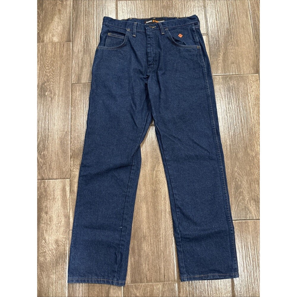 Wrangler Flame Resistant Dark Wash‎ Jeans Mens Size 32 X32 EUC